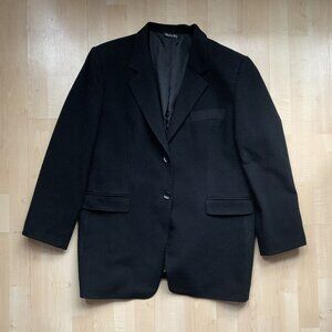 Louis Dell'Olio Black 100% Cashmere Suit Jacket Women's Size 18
